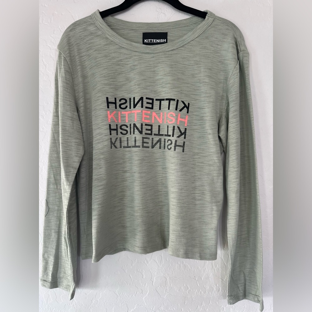 Kittenish Crop Top Long Sleeve Shirt